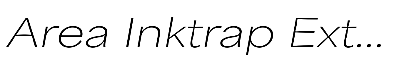 Area Inktrap Extended Hairline Italic